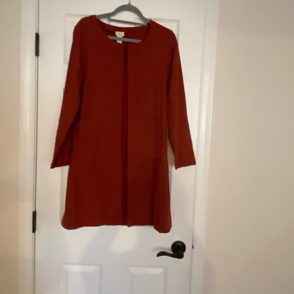 NWT J Jill Antique Red Stretch Dress Topper Size Medium